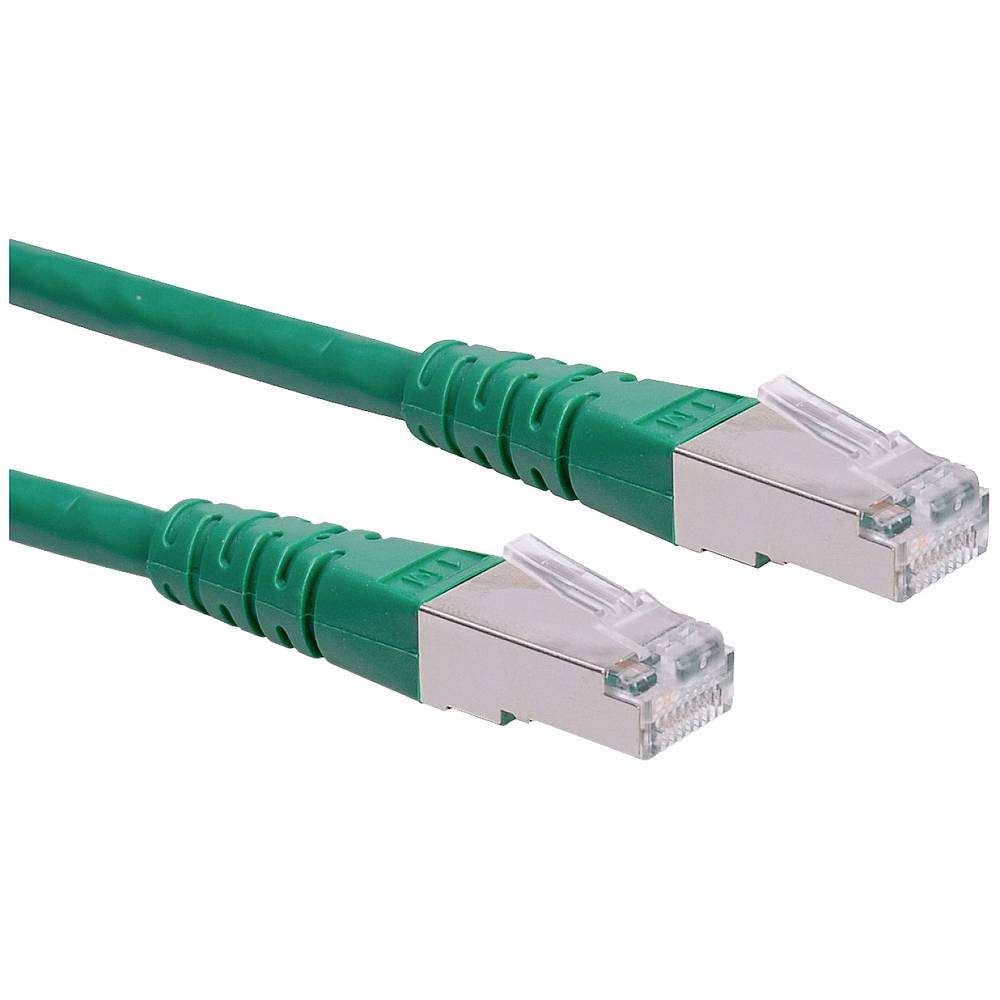 Roline 21.15.1383 RJ45 síťové kabely, propojovací kabely CAT 6 S/FTP 10.00 m zelená dvoužilový stíněný 1 ks