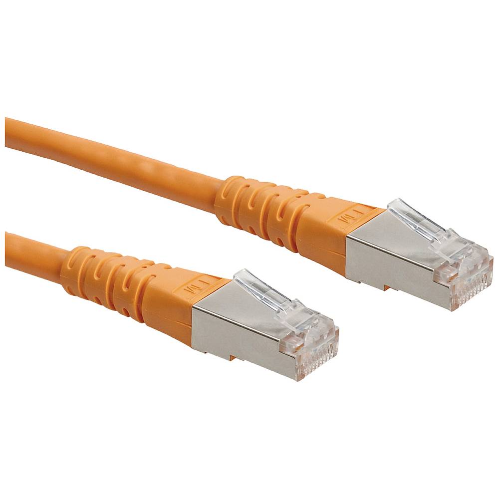 Roline 21.15.1397 RJ45 síťové kabely, propojovací kabely CAT 6 S/FTP 15.00 m oranžová dvoužilový stíněný 1 ks