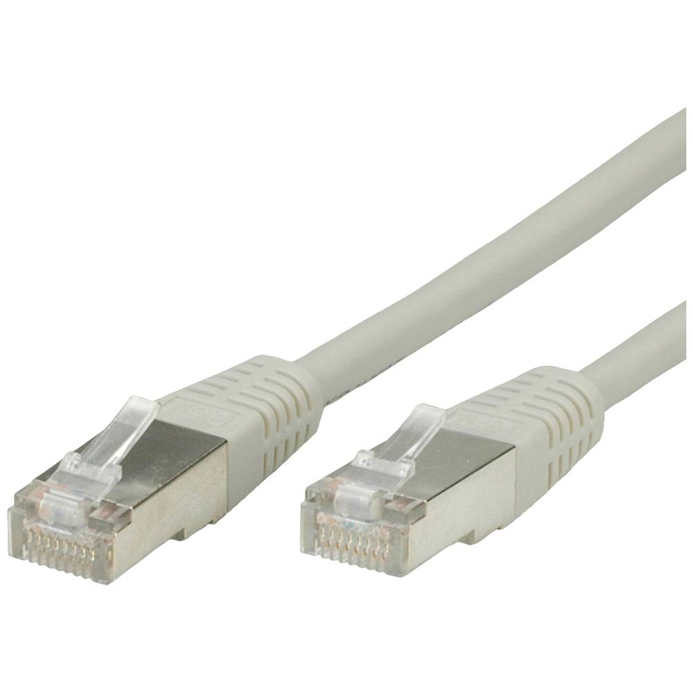 Value 21.99.0805 RJ45 síťové kabely, propojovací kabely CAT 6 S/FTP 5.00 m šedá dvoužilový stíněný 1 ks