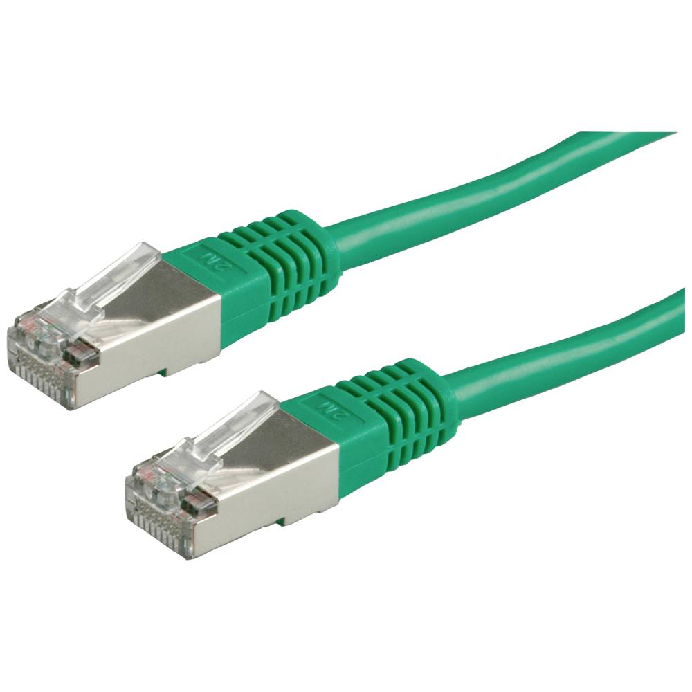 Value 21.99.1383 RJ45 síťové kabely, propojovací kabely CAT 6 S/FTP 10.00 m zelená dvoužilový stíněný 1 ks