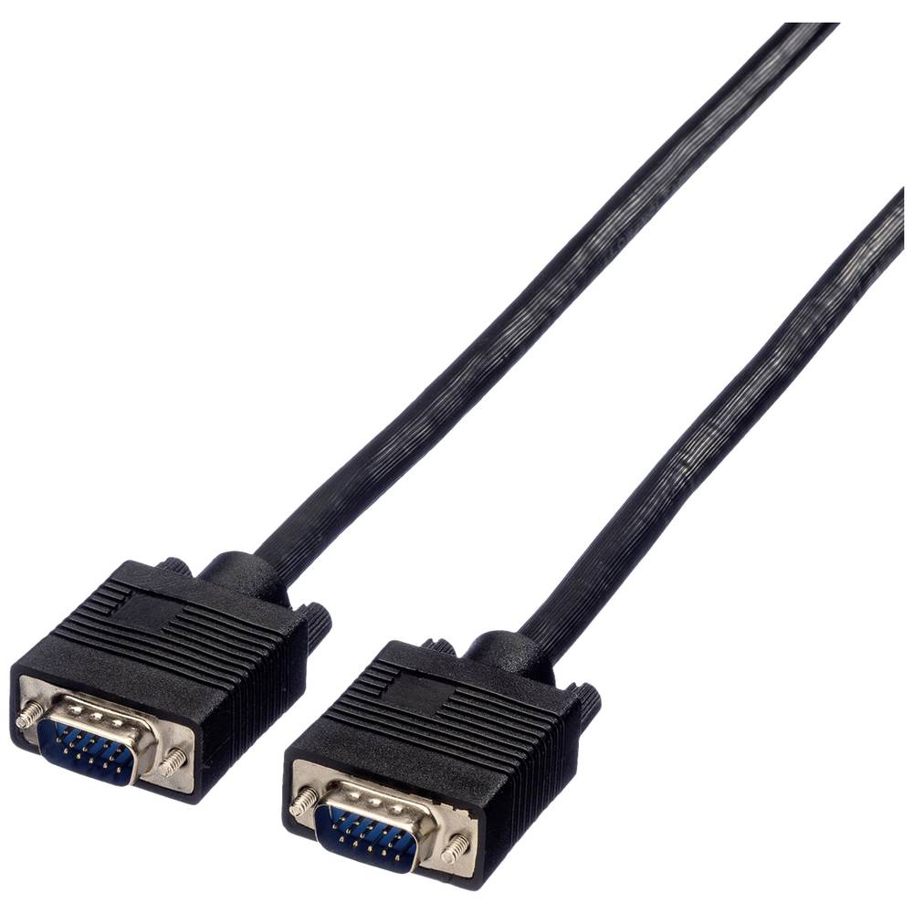 Value VGA kabel VGA pólové Zástrčka, VGA pólové Zástrčka 6.00 m černá 11.99.5256 stíněný VGA kabel