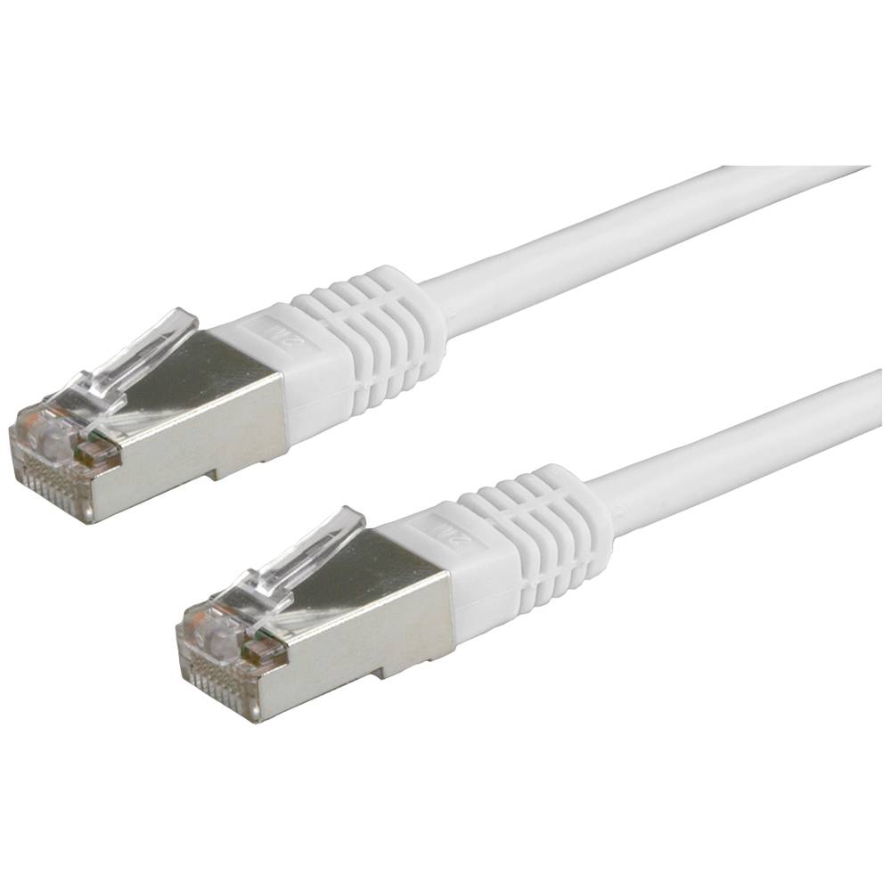 Roline 21.15.0305 RJ45 síťové kabely, propojovací kabely CAT 5e S/FTP 5.00 m šedá dvoužilový stíněný, pozlacené kontakty