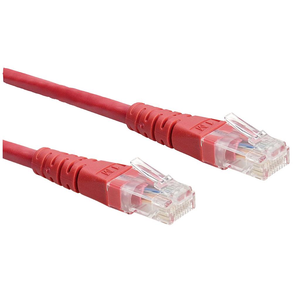 Roline 21.15.1511 RJ45 síťové kabely, propojovací kabely CAT 6 U/UTP 0.30 m červená (jasná) nestíněný 1 ks