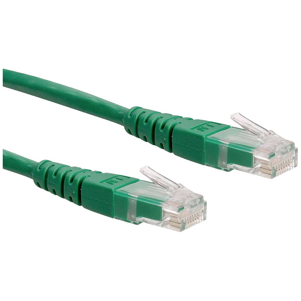Roline 21.15.1523 RJ45 síťové kabely, propojovací kabely CAT 6 U/UTP 0.50 m zelená nestíněný 1 ks