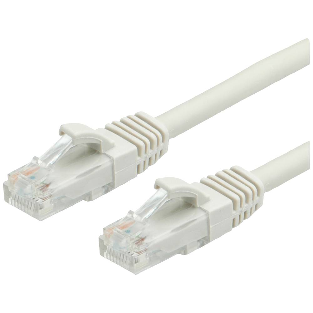 Value 21.99.0210 RJ45 síťové kabely, propojovací kabely CAT 6 U/UTP 10.00 m šedá nestíněný, bez halogenů, samozhášecí 1