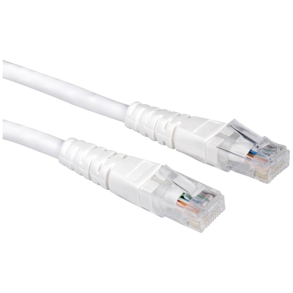 Value 21.99.1586 RJ45 síťové kabely, propojovací kabely CAT 6 U/UTP 10.00 m bílá nestíněný 1 ks