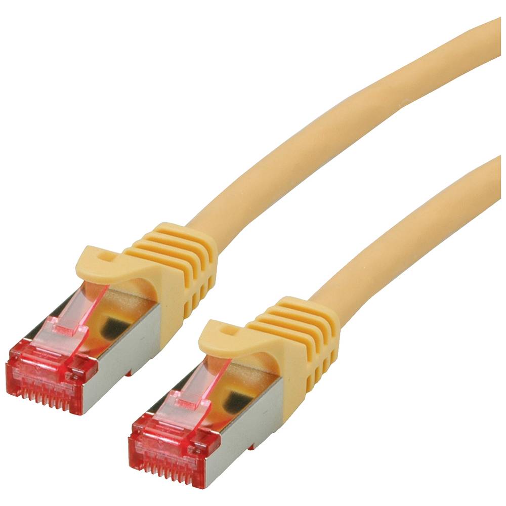 Roline 21.15.2620 RJ45 síťové kabely, propojovací kabely CAT 6 S/FTP 0.50 m žlutá dvoužilový stíněný, bez halogenů, samo