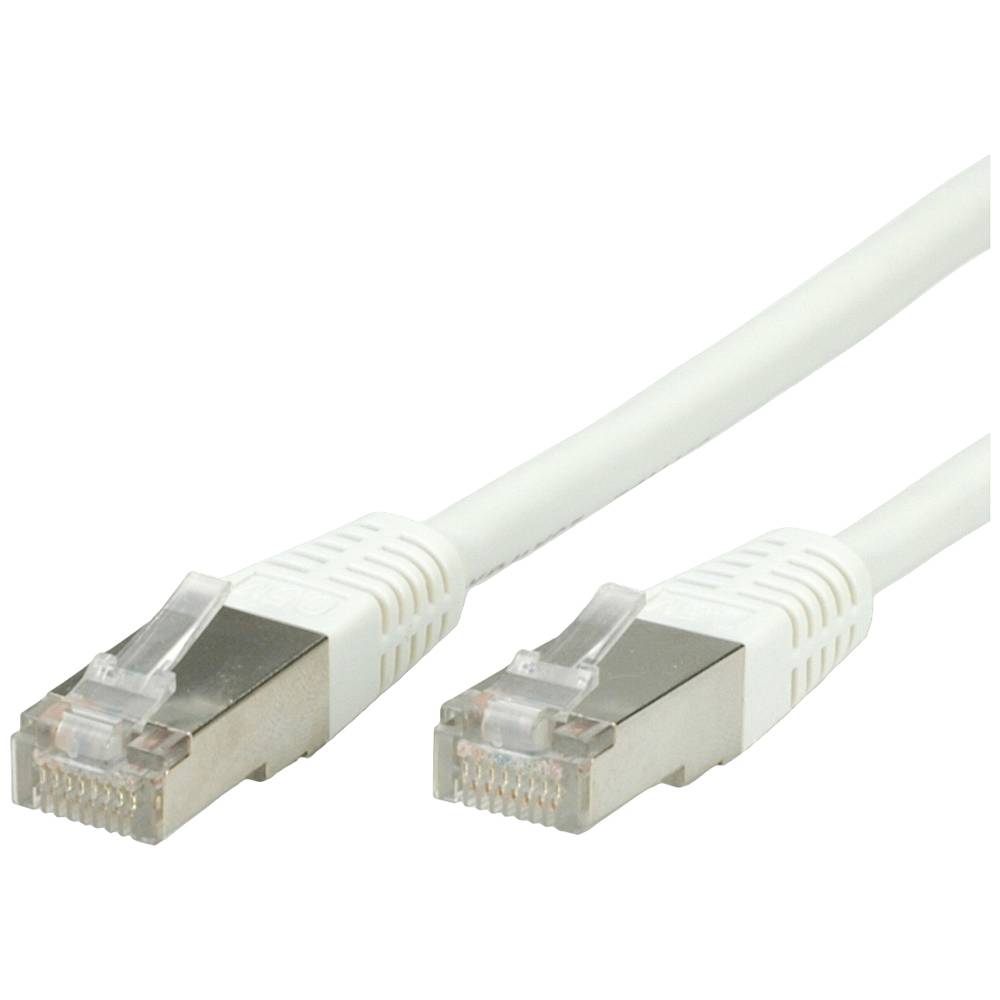 Value 21.99.1356 RJ45 síťové kabely, propojovací kabely CAT 6 S/FTP 3.00 m bílá dvoužilový stíněný 1 ks