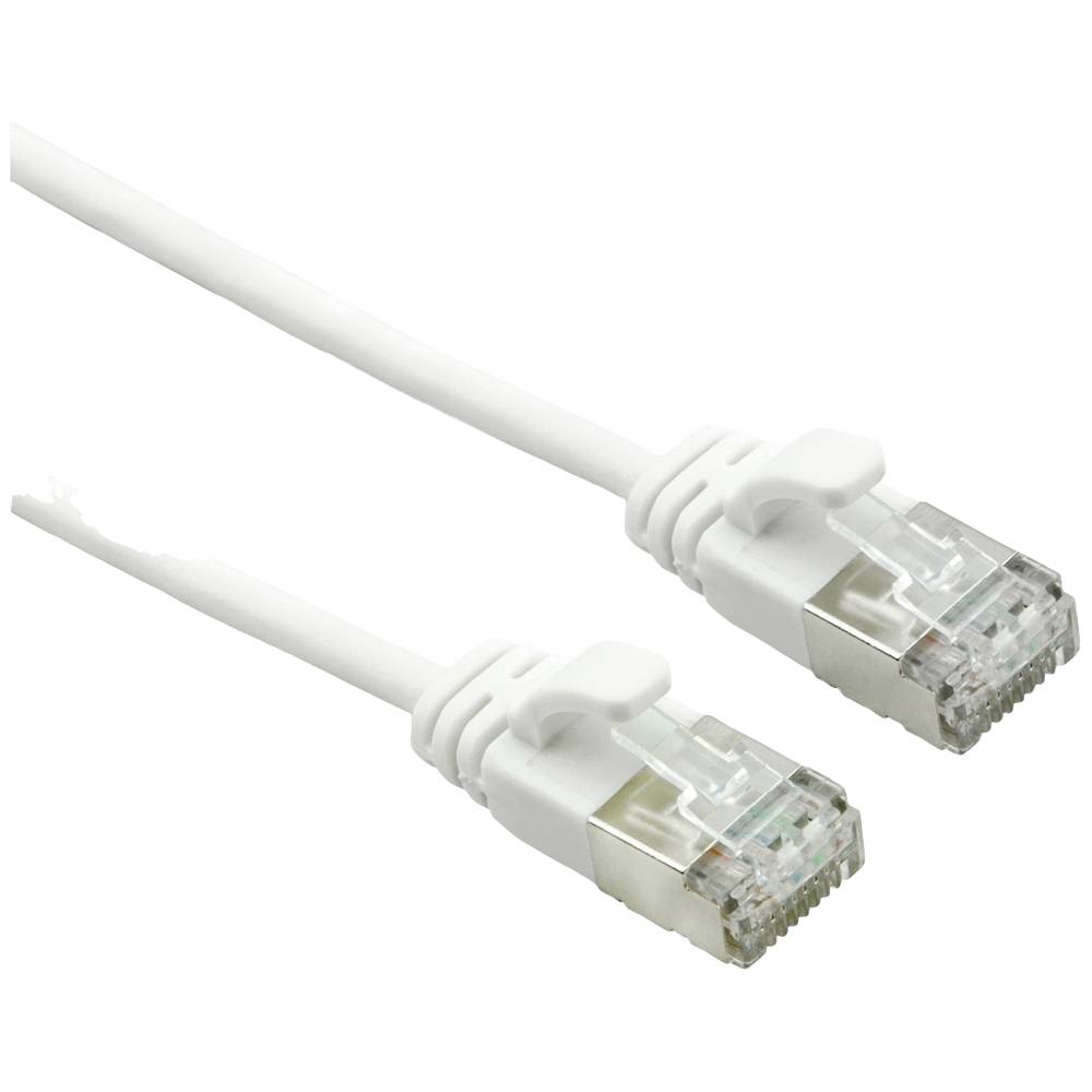 Roline 21.15.1704 RJ45 síťové kabely, propojovací kabely CAT 6A U/UTP 1.50 m bílá nestíněný, bez halogenů, samozhášecí 1