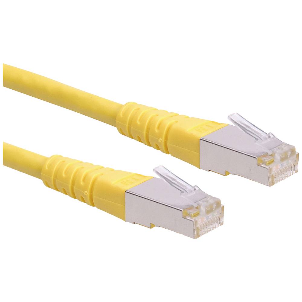 Roline 21.15.0825 RJ45 síťové kabely, propojovací kabely CAT 6 S/FTP 1.50 m žlutá dvoužilový stíněný 1 ks