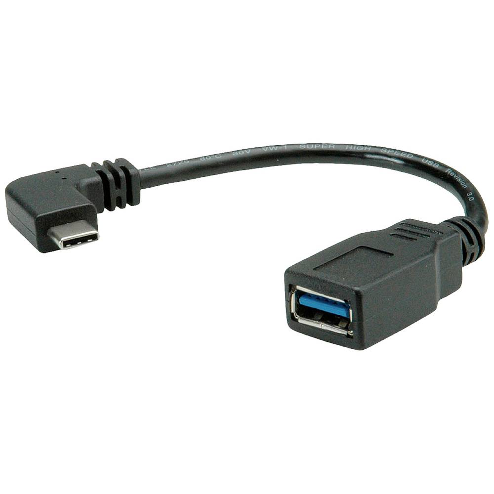 Roline USB kabel USB 2.0 USB-C ® zástrčka, USB-A zásuvka 0.15 m černá 11.02.9031