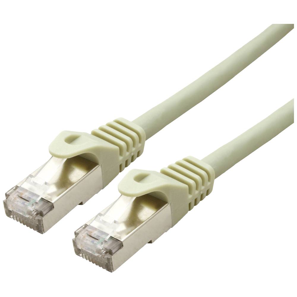 Value 21.99.0848 RJ45 síťové kabely, propojovací kabely CAT 6A S/FTP 70.00 m šedá dvoužilový stíněný, bez halogenů, samo