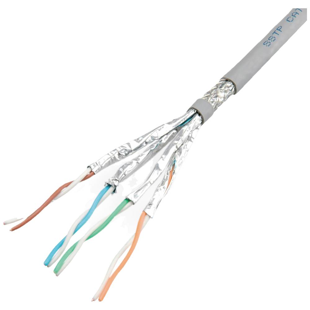 Roline 21.15.0002 ethernetový síťový kabel CAT 7 S/FTP šedá 100 m