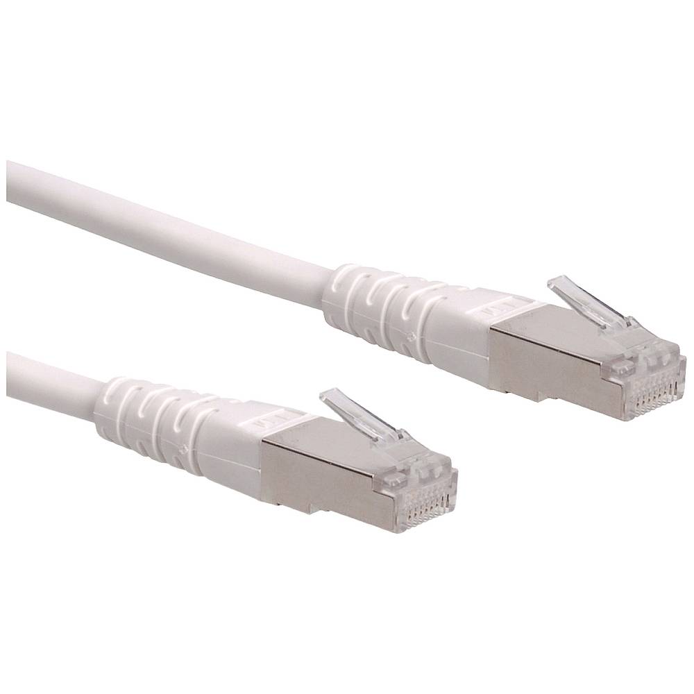 Roline 21.15.1336 RJ45 síťové kabely, propojovací kabely CAT 6 S/FTP 1.00 m bílá dvoužilový stíněný 1 ks