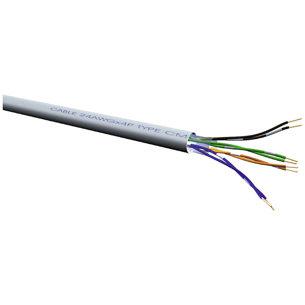 Roline 21.15.0991 ethernetový síťový kabel CAT 6 U/UTP šedá 300 m