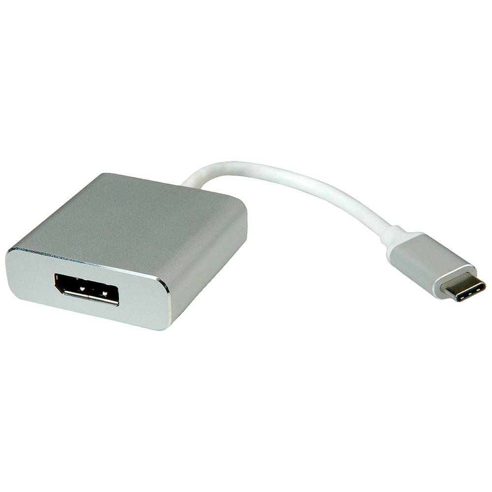 Roline 12.03.3220 USB-C® / DisplayPort kabelový adaptér [1x USB-C® zástrčka - 1x zásuvka DisplayPort] stříbrná (metalíza