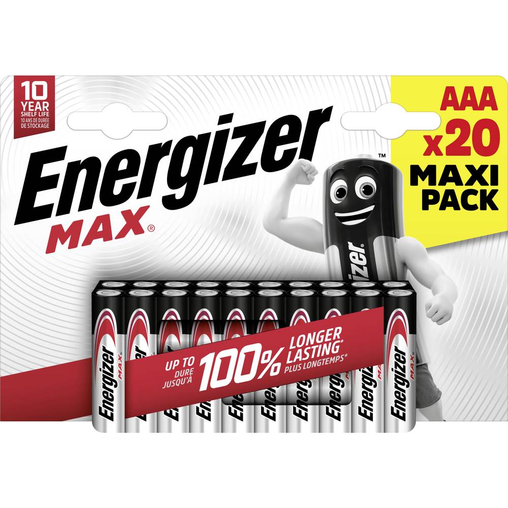 Energizer Max mikrotužková baterie AAA alkalicko-manganová 1.5 V 20 ks