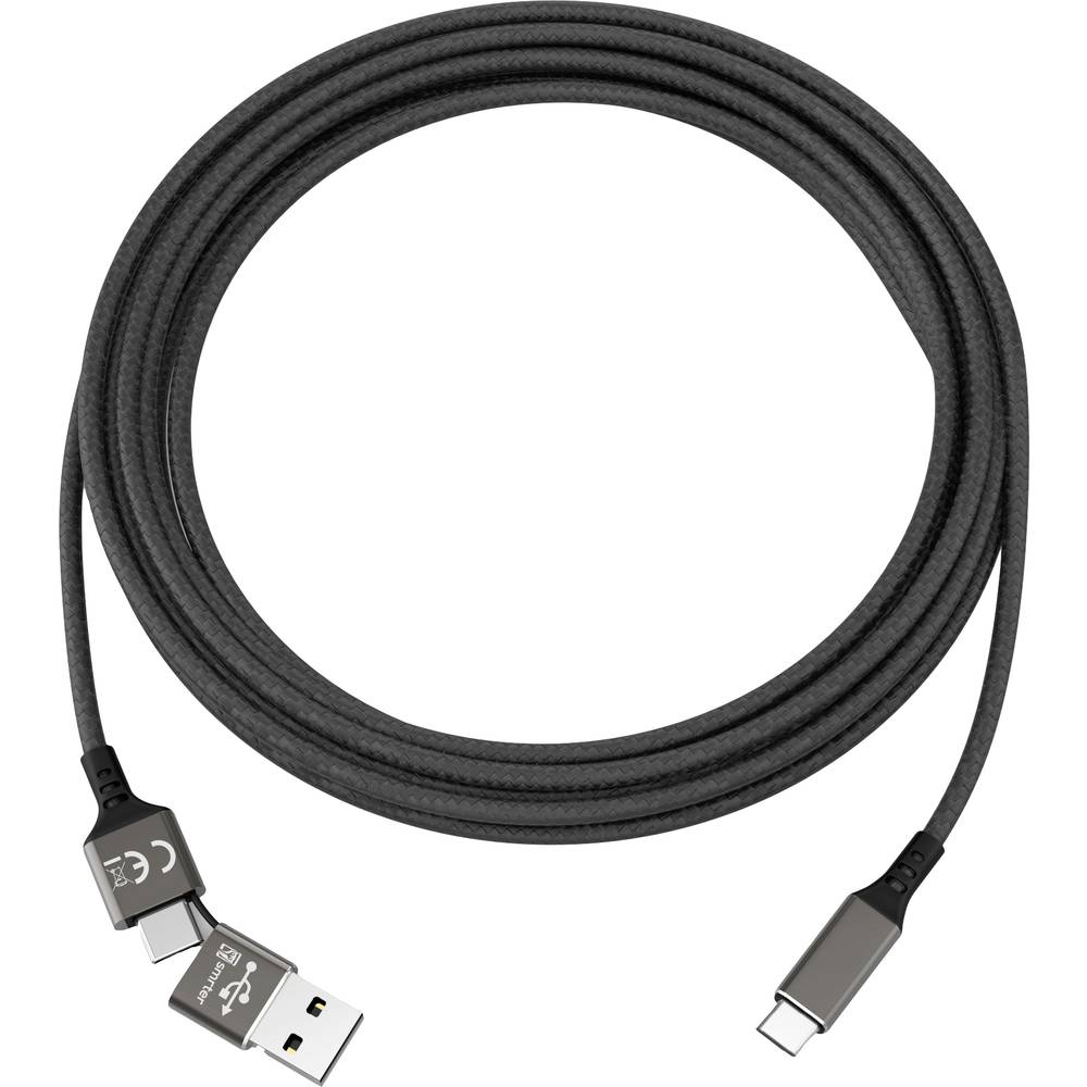Smrter USB kabel USB 2.0 USB-C ® zástrčka, USB-C ® zástrčka 1.00 m SMRTER_SPEEDY_C_BK