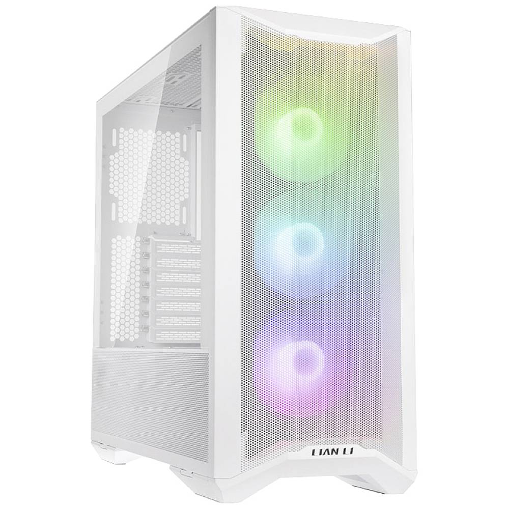 Lian Li LANCOOL II Mesh C RGB Snow Edition midi tower PC skříň, herní pouzdro bílá 3 předinstalované LED ventilátory, bo