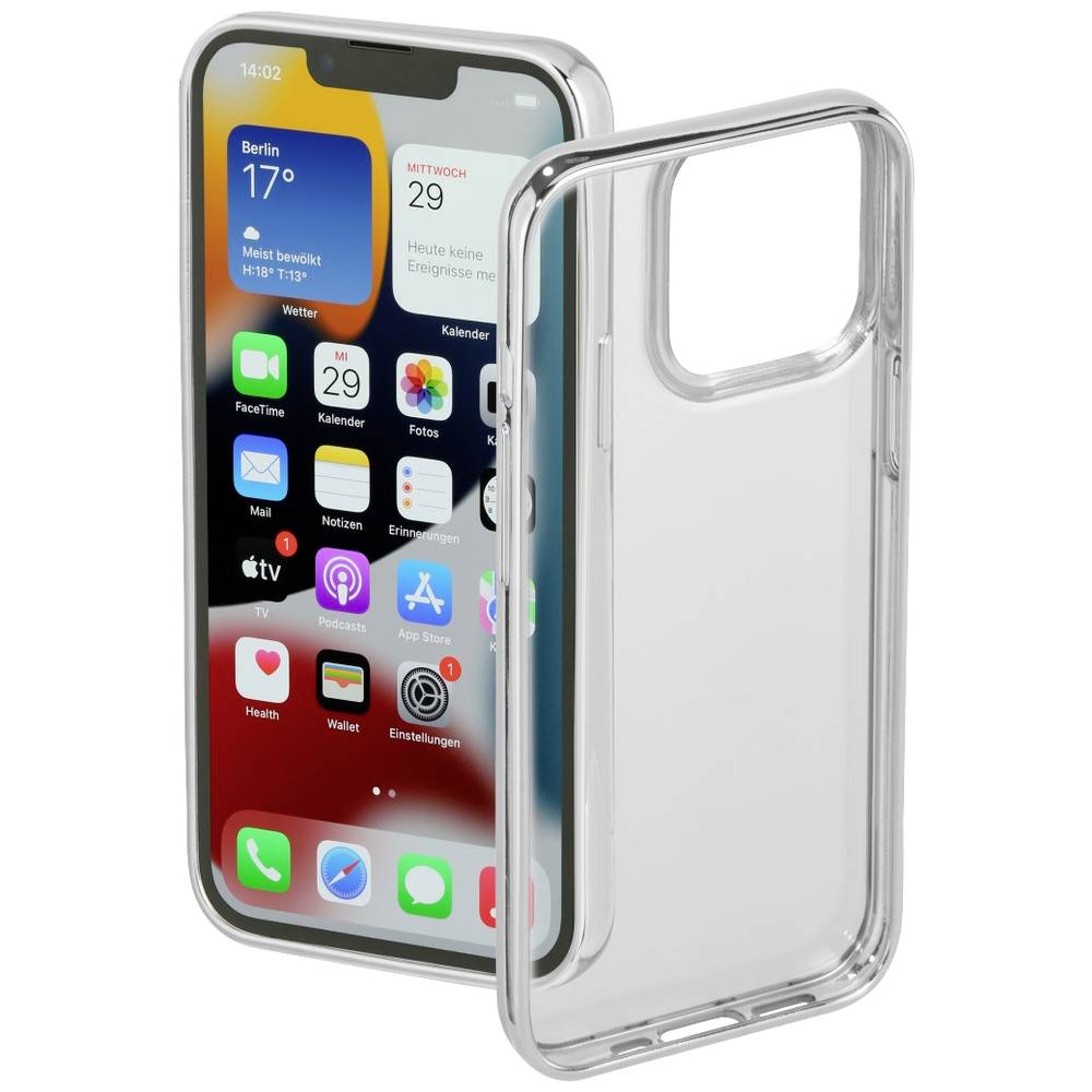 Hama zadní kryt na mobil Apple iPhone 13 Pro stříbrná (transparentní) indukční nabíjení