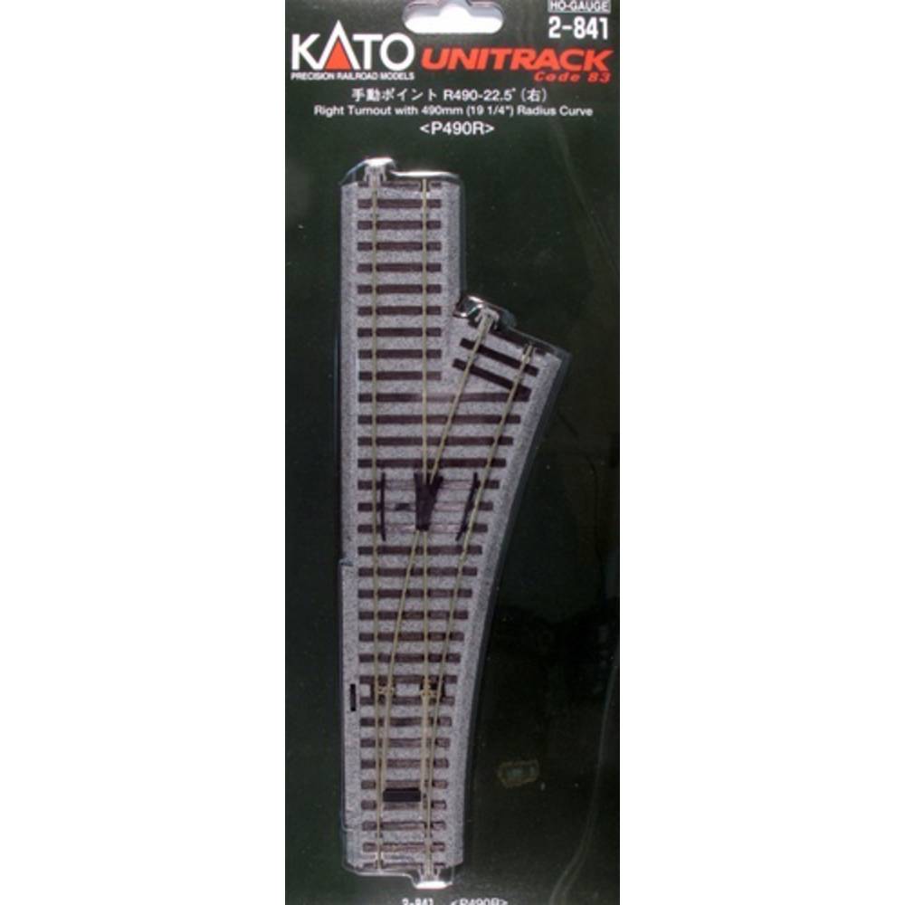 H0 Kato Unitrack 2-841 výhybka, pravá 246 mm 1 ks
