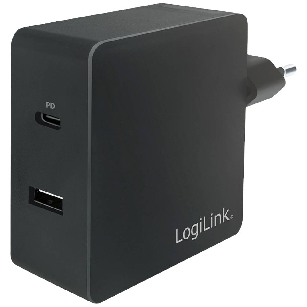 LogiLink USB nabíječka 65 W vnitřní, do zásuvky (230 V) Výstupní proud (max.) 3000 mA Počet výstupů: 2 x USB-C® zásuvka