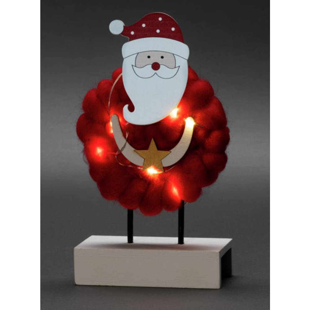 Konstsmide 3267-550 LED silueta Santa Claus teplá bílá LED červená časoměřič