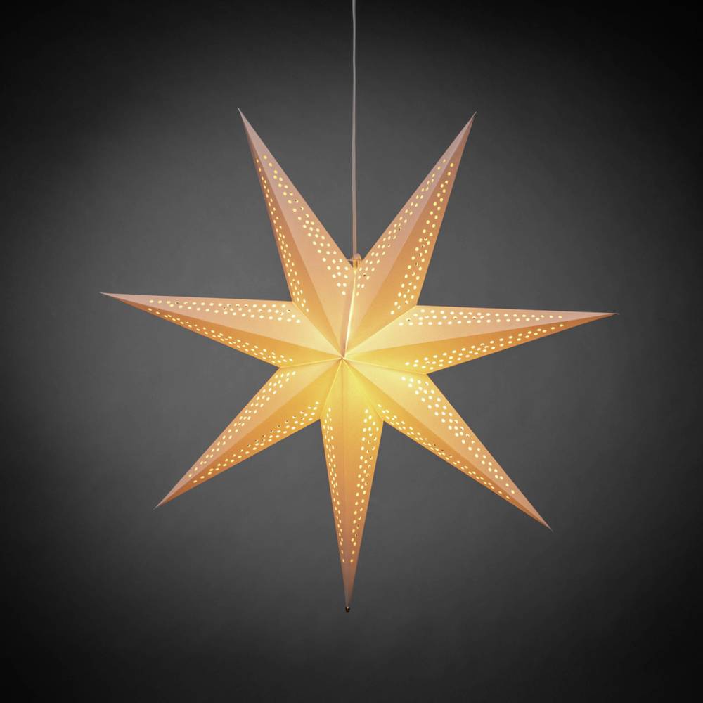 Konstsmide 5931-200 vánoční hvězda hvězda bílá se spínačem