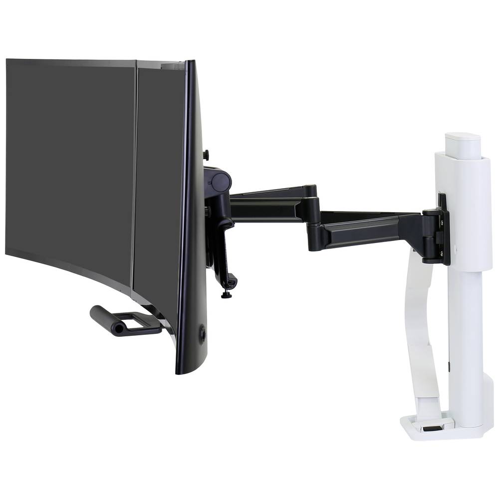 Ergotron TRACE™ 2násobný držák na stůl pro monitor 53,3 cm (21) - 68,6 cm (27) bílá otočný, nastavitelná výška, naklápěc