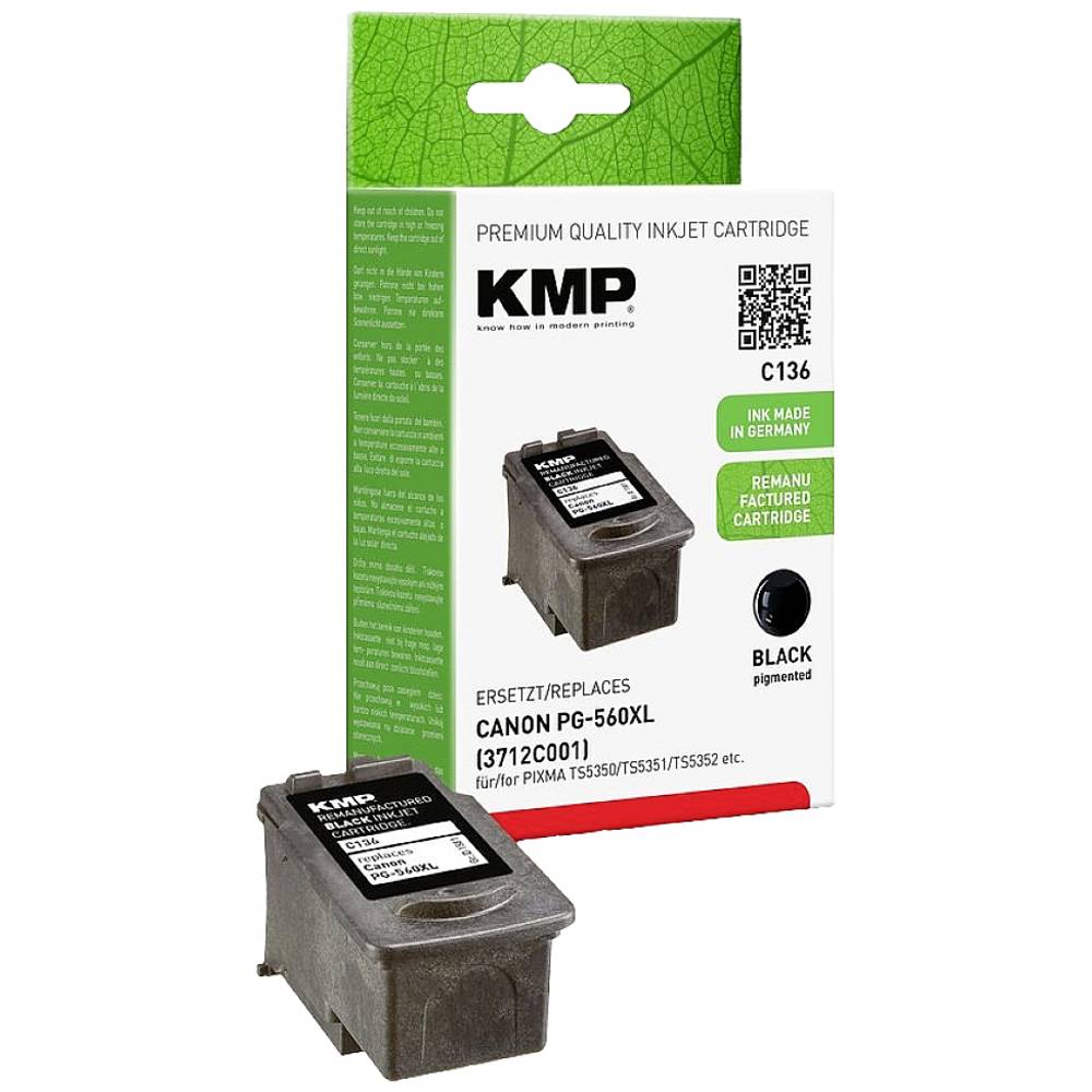 KMP Ink náhradní Canon PG-560 XL kompatibilní černá C136 1581,4001