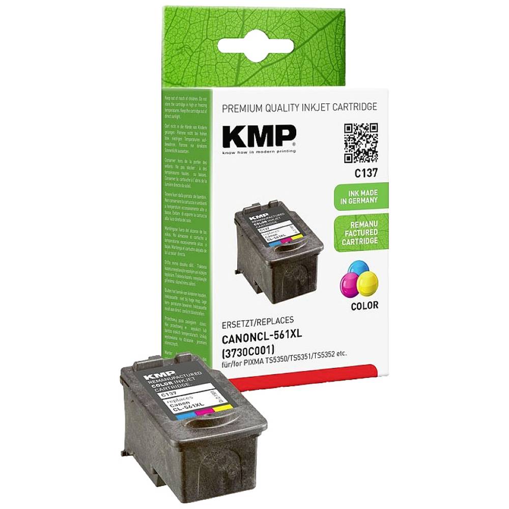 KMP Ink náhradní Canon CL-561 XL kompatibilní azurová, purpurová, žlutá C137 1581,4030