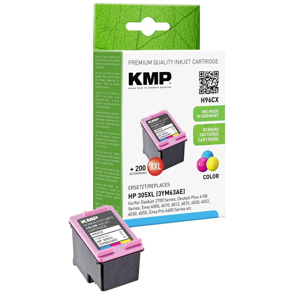 KMP Ink náhradní HP 305XL, 3YM63AE kompatibilní azurová, purpurová, žlutá H96CX 1772,4030
