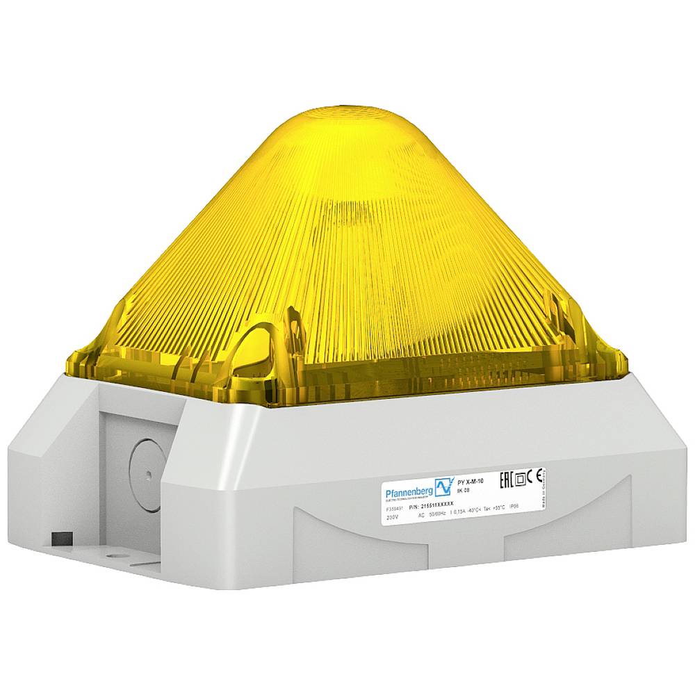 Pfannenberg signální osvětlení LED PY L-M 10-60 DC YE 7035 21553813055 žlutá zábleskové světlo, trvalé světlo, blikající