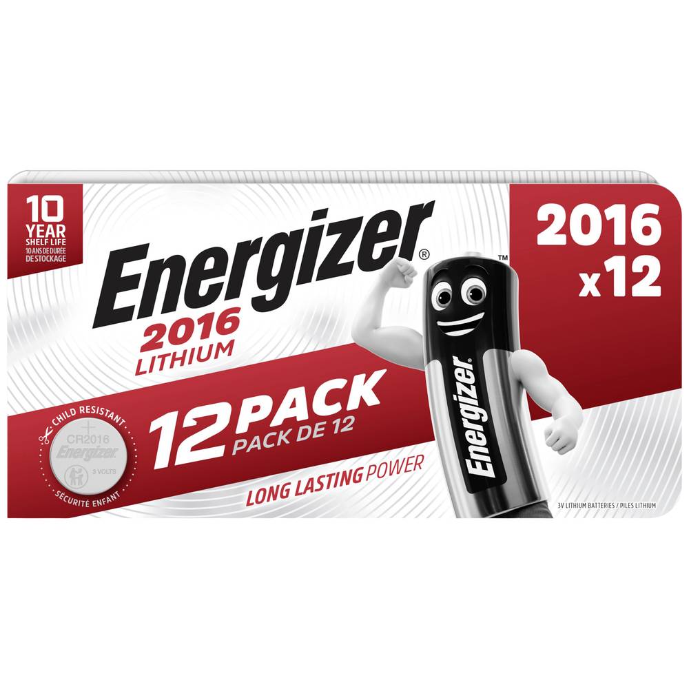 Energizer knoflíkový článek CR 2016 3 V 12 ks 90 mAh lithiová