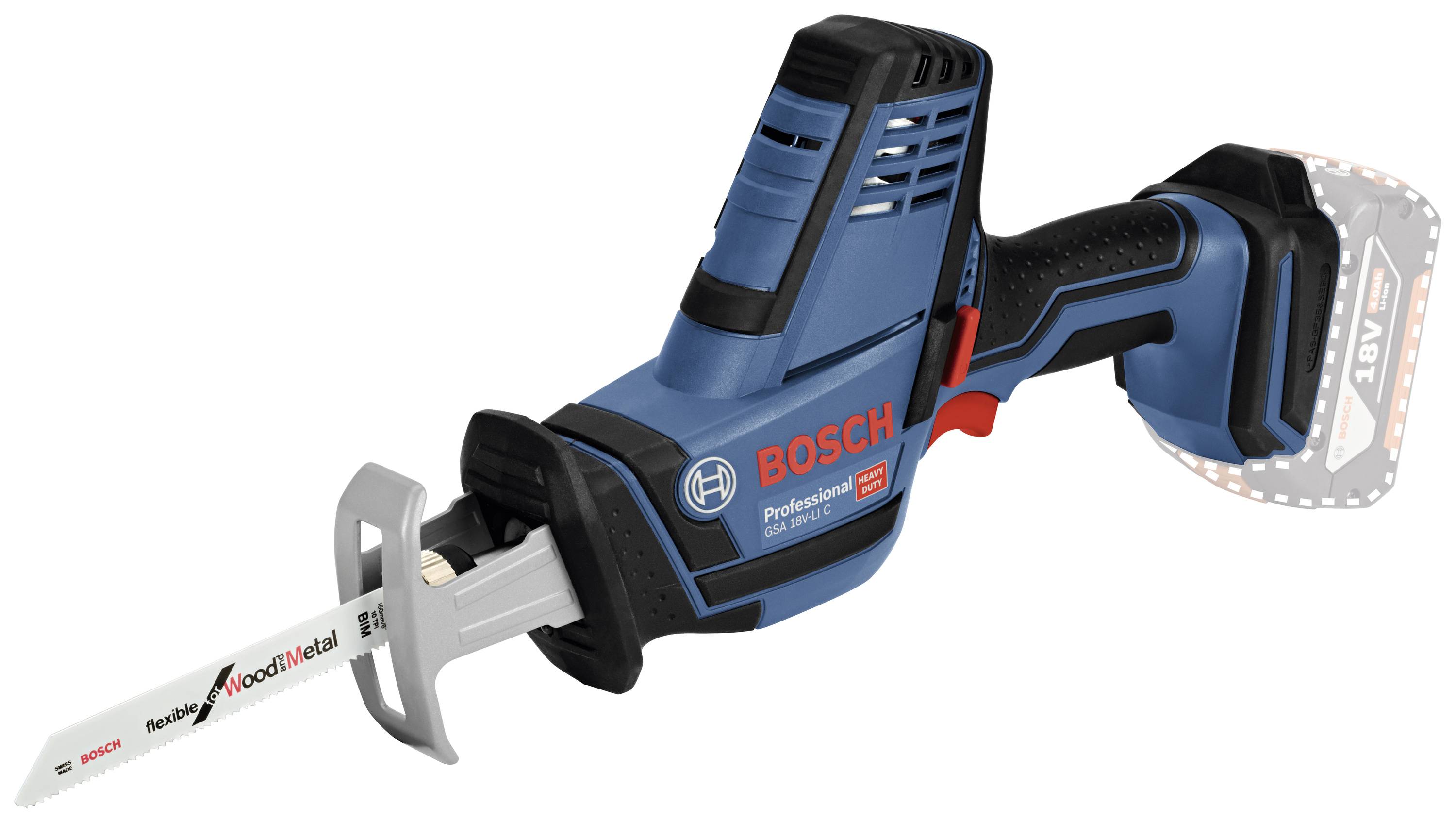 Bosch Professional GSA 18V-LI C akumulátorová šavlová pila, bez akumulátoru, 18 V, 06016A5004