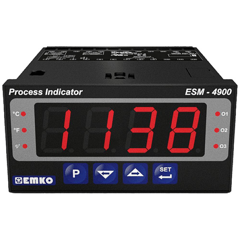 Emko ESM-4900 2bodový, P, PI, PD, PID univerzální regulátor Pt100 -200 do +1700 °C relé 5 A (d x š x v) 86.5 x 48 x 96 m