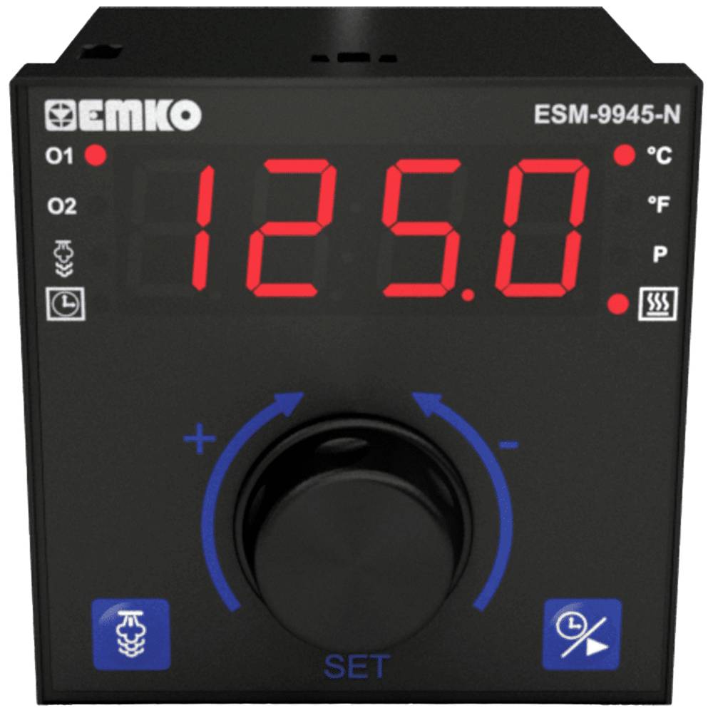 Emko ESM-9945-N 2bodový, P, PI, PD, PID termostat Pt100 -200 do +1700 °C relé 5 A (d x š x v) 100 x 96 x 96 mm