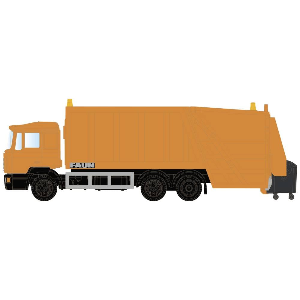Minis by Lemke LC4660 N model nákladního vozidla MAN Popelářské autíčko F90 neutrální, oranžová