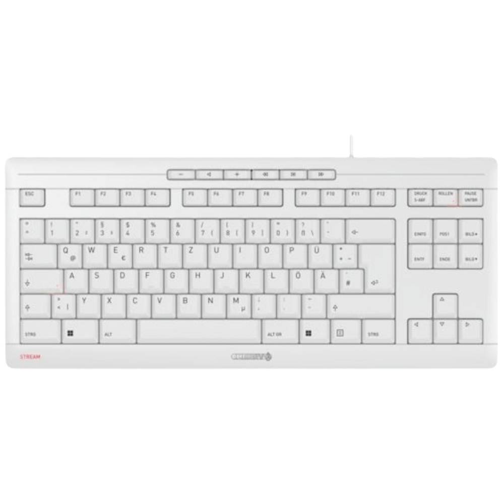 CHERRY JK-8600DE-0 kabelový klávesnice německá, QWERTZ bílá
