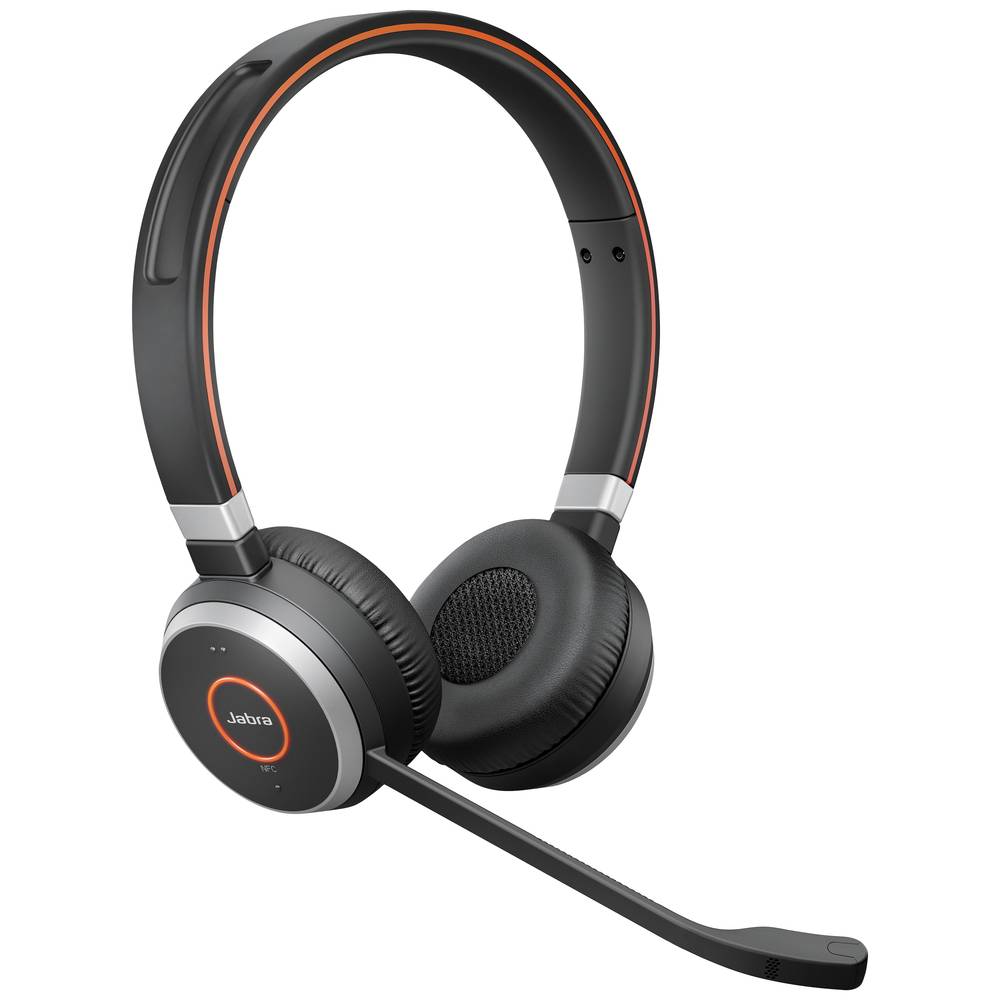 Jabra Evolve 65 Second Edition - MS Teams telefon Sluchátka On Ear Bluetooth®, bezdrátová stereo černá Potlačení hluku,