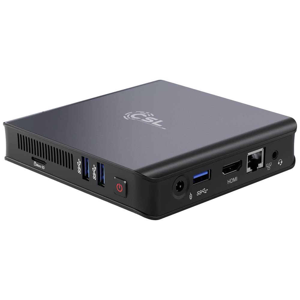 CSL Computer mini PC (HTPC) (repasovaný) Narrow Box Ultra HD Compact v5 () Intel® Celeron® N5100 4 GB RAM 128 GB eMMC In