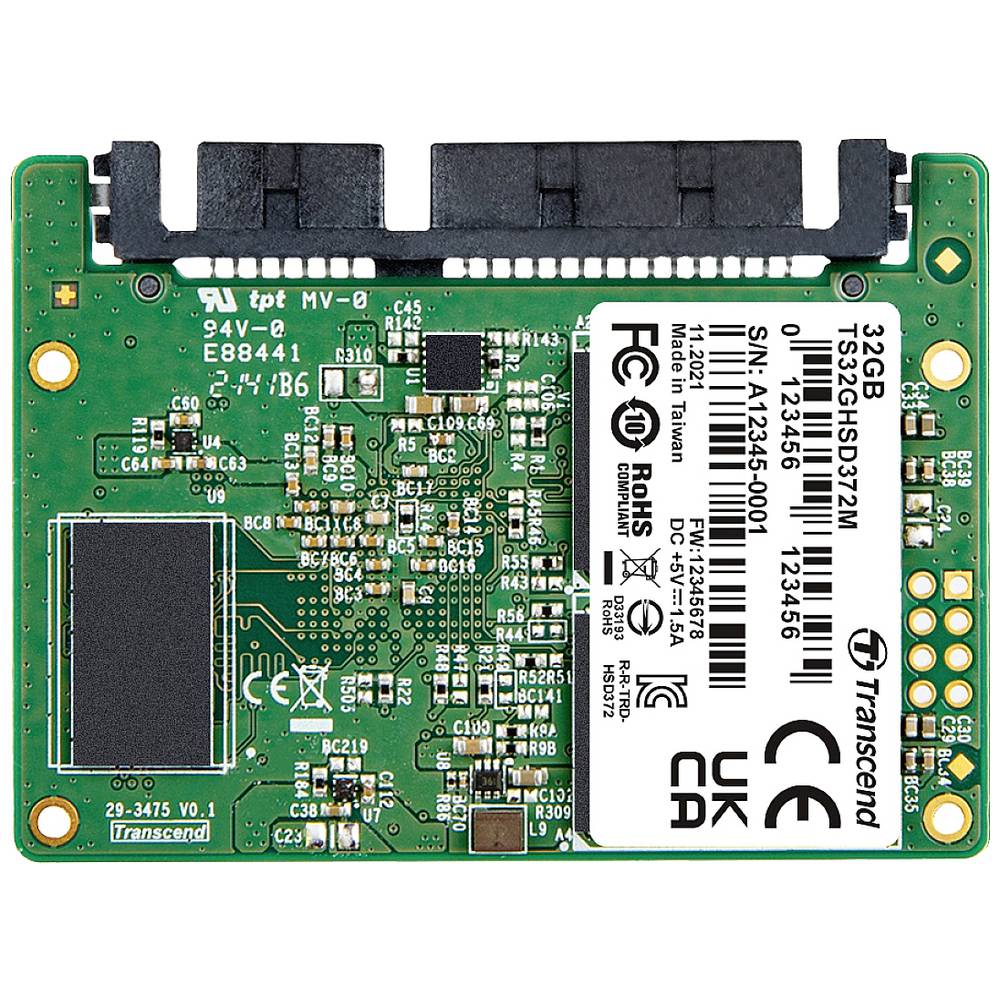 Transcend HSD372M 32 GB interní průmyslový SSD pevný disk Half Slim SATA III Industrial TS32GHSD372M