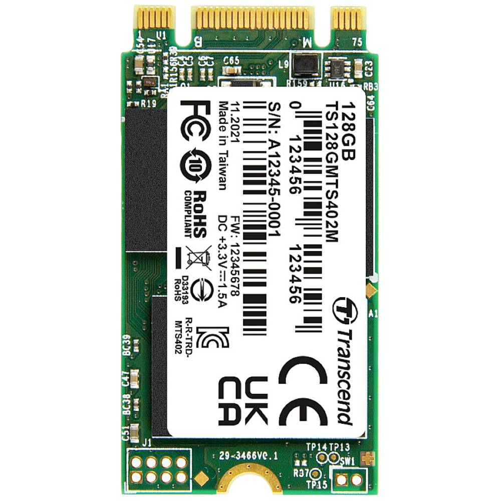 Transcend MTS402M 128 GB interní SSD disk SATA M.2 2280 SATA III #####Industrial TS128GMTS402M