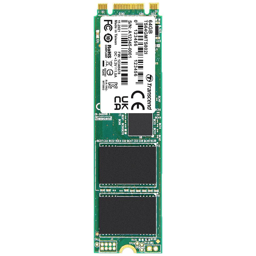 Transcend MTS802I 64 GB interní SSD disk SATA M.2 2280 SATA III #####Industrial TS64GMTS802I