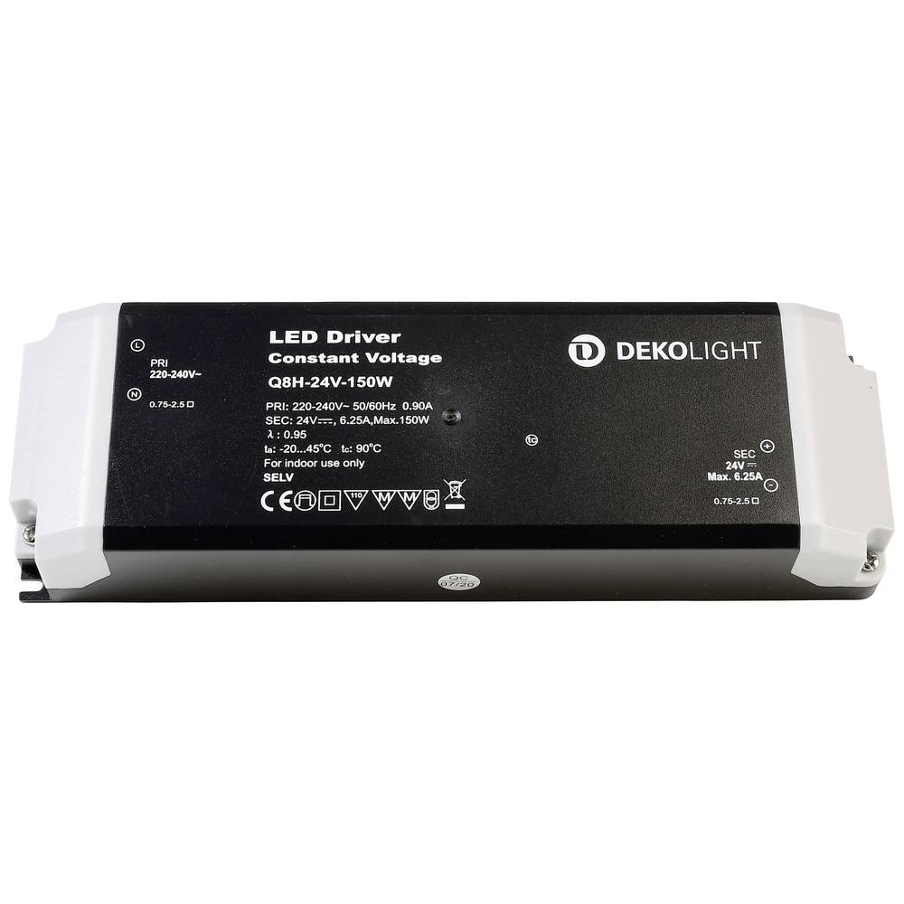 Deko Light BASIC, CV, Q8H-24-150W LED driver 150 W 0 - 6250 mA 24 V 1 ks