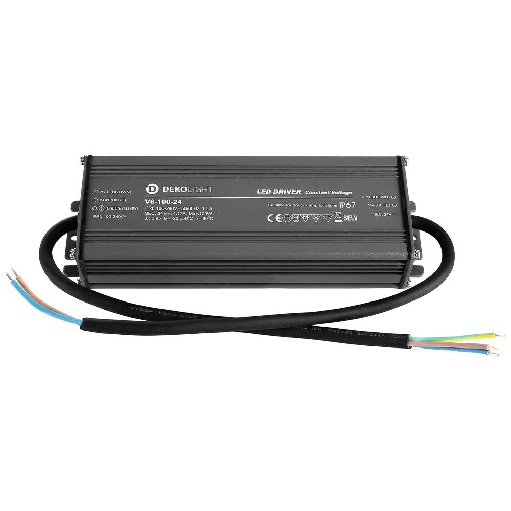 Deko Light IP, CV, V6-100-24 LED driver konstantní napětí 100 W 0 - 4170 mA 24 V 1 ks