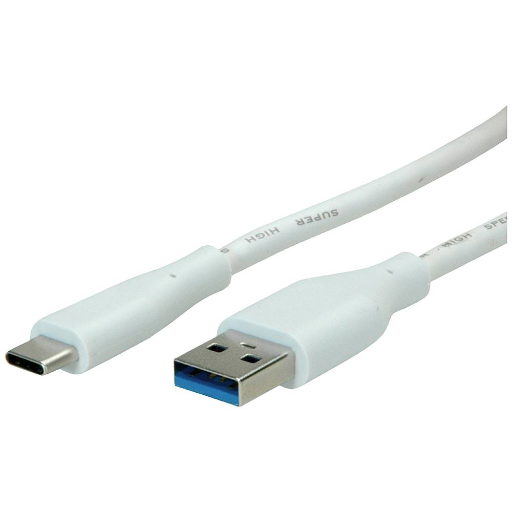 Value USB kabel USB 3.2 Gen1 (USB 3.0 / USB 3.1 Gen1) USB-A zástrčka, USB-C ® zástrčka 2.00 m bílá stíněný 11.99.9035