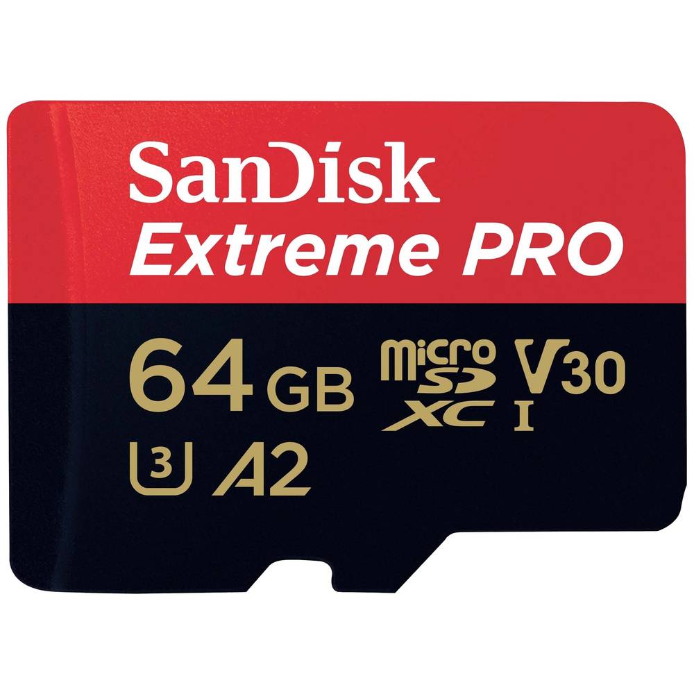 SanDisk Extreme PRO paměťová karta microSDXC 64 GB Class 10, UHS-I, v30 Video Speed Class nárazuvzdorné, vodotěsné
