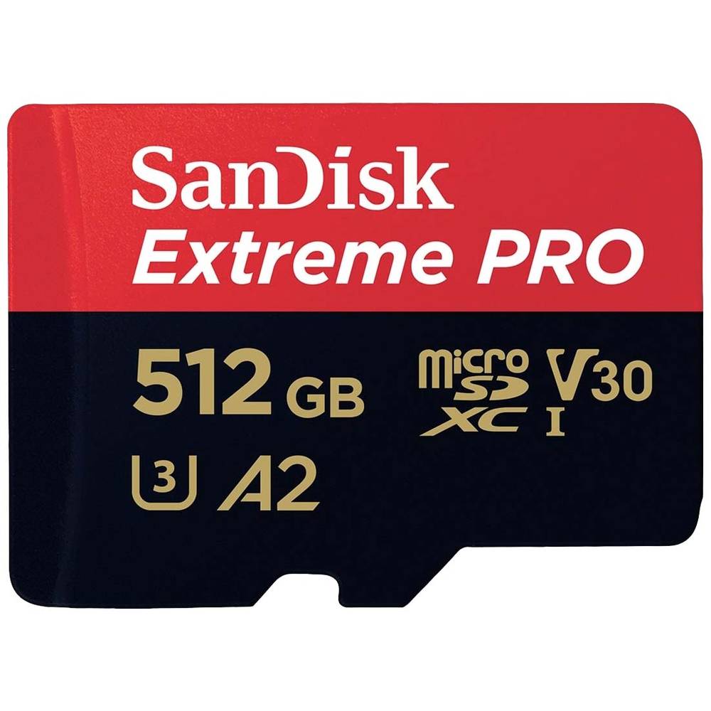 SanDisk Extreme PRO paměťová karta microSDXC 512 GB Class 10, UHS-I, v30 Video Speed Class nárazuvzdorné, vodotěsné