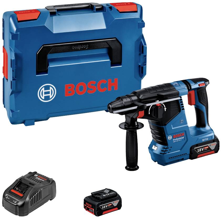 Bosch Professional GBH 18V-24 C SDS plus-aku vrtací kladivo 18 V 5 Ah Li-Ion bezkartáčové, vč. 2x aku, vč. nabíječky, ku
